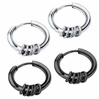 Umiwe フープピアス メンズ レディース 幅2.0mm サージカル ステンレ(その他)