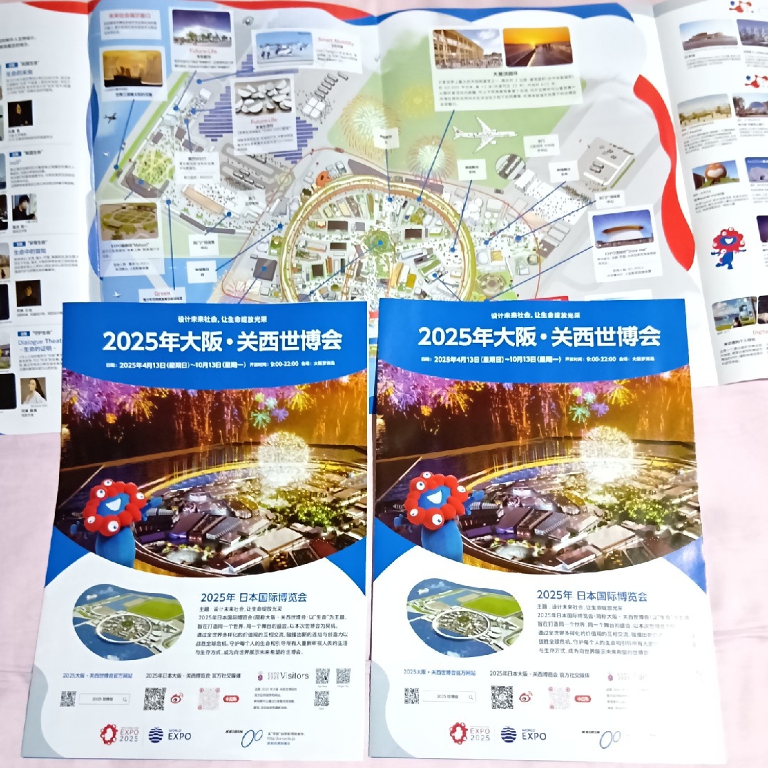 大阪関西万博 パンフレット 中国語 簡体字 エンタメ/ホビーの本(地図/旅行ガイド)の商品写真