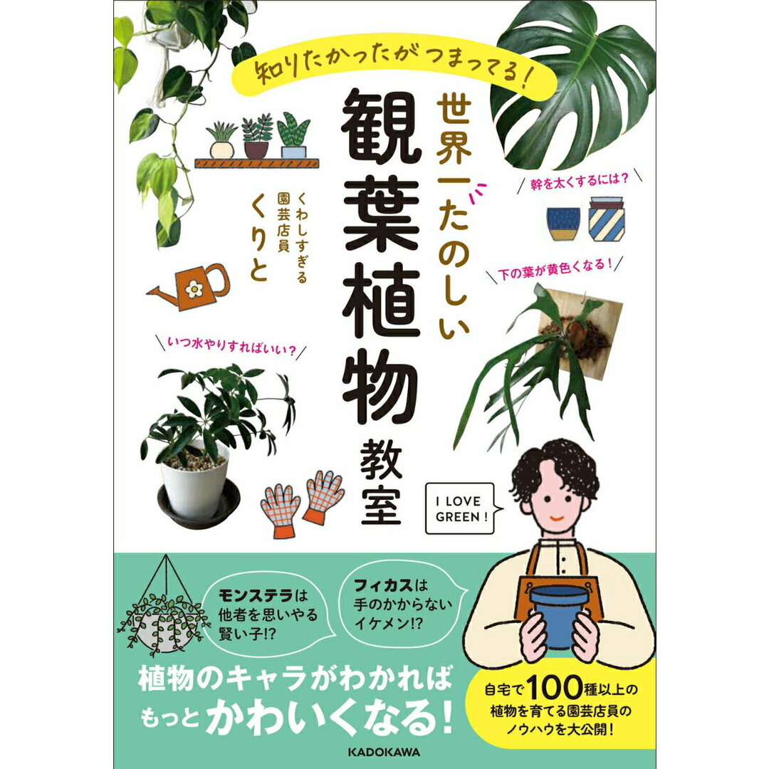 知りたかったがつまってる!世界一たのしい観葉植物教室/KADOKAWA/くりと(単行本) エンタメ/ホビーの本(住まい/暮らし/子育て)の商品写真