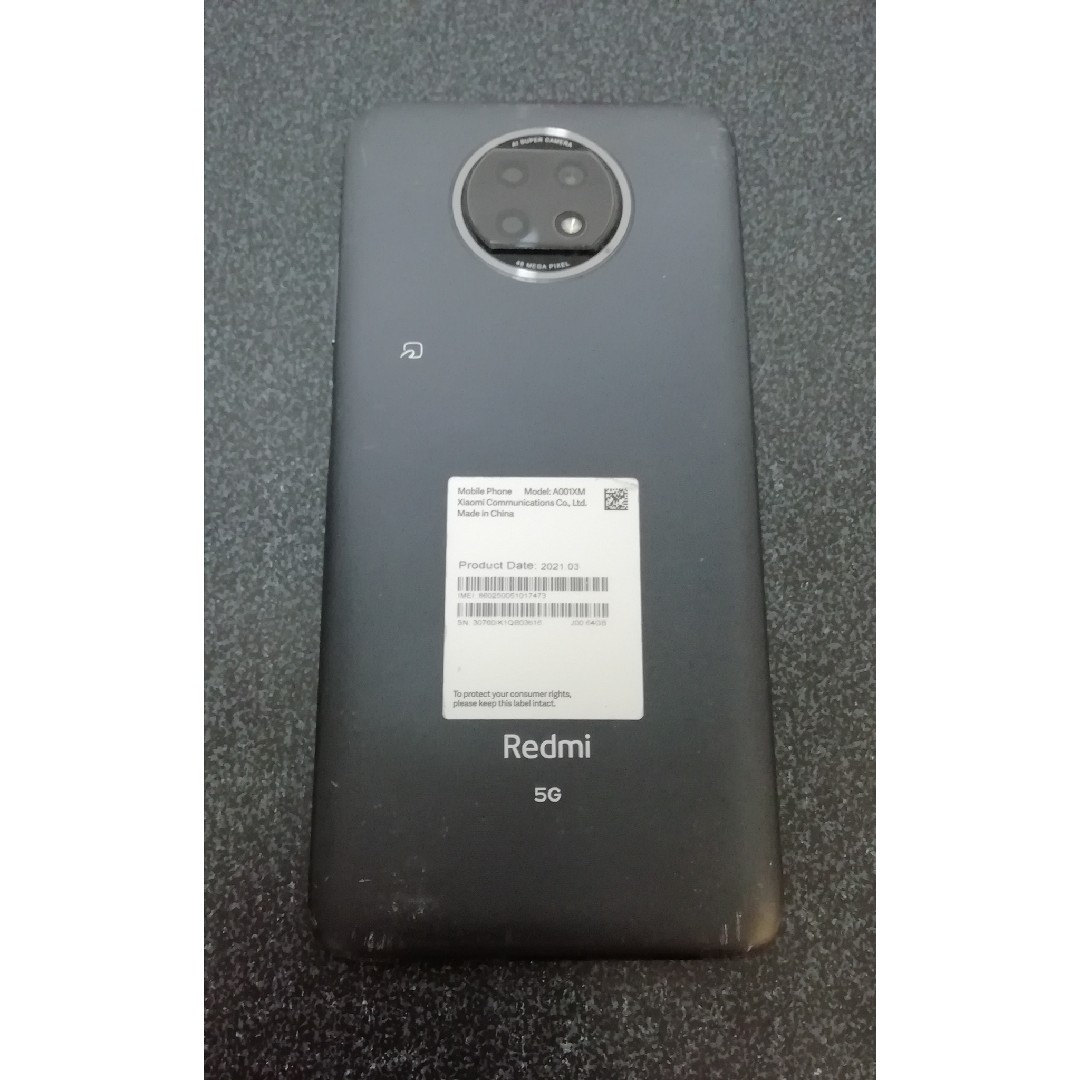 Xiaomi Redmi Note 9T ブラック スマホ/家電/カメラのスマートフォン/携帯電話(スマートフォン本体)の商品写真