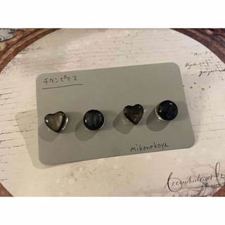 ハート 丸 ピアスセット①(ピアス)