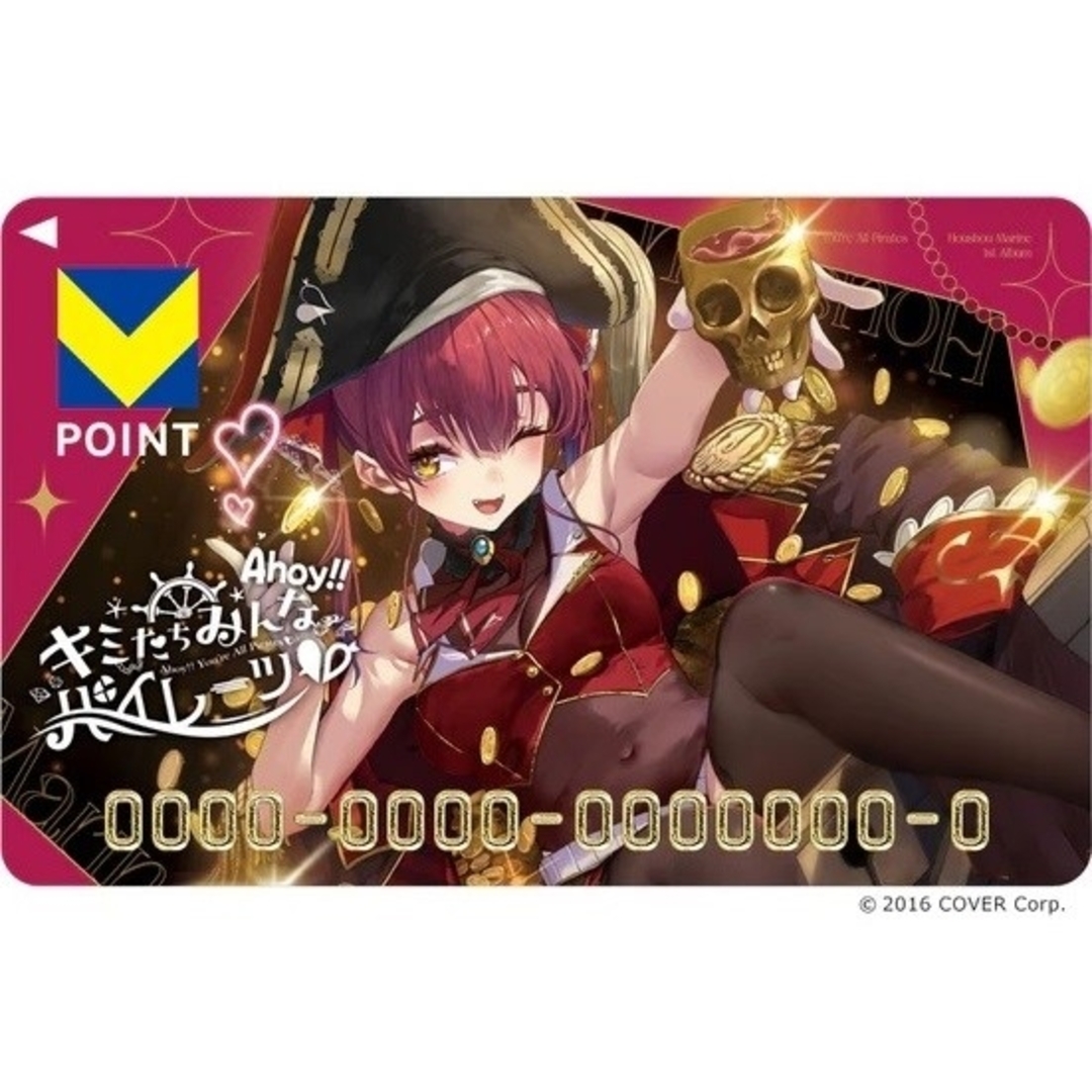 宝鐘マリン ホロライブ Vポイントカード Tカード 新品未開封 未登録 エンタメ/ホビーのアニメグッズ(カード)の商品写真