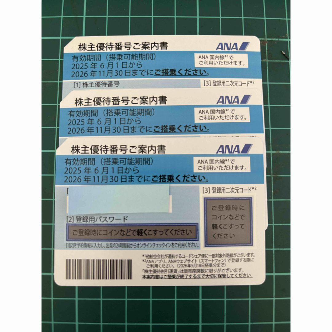 ANA(全日本空輸)(エーエヌエー(ゼンニッポンクウユ))のANA株主優待券 チケットの優待券/割引券(その他)の商品写真
