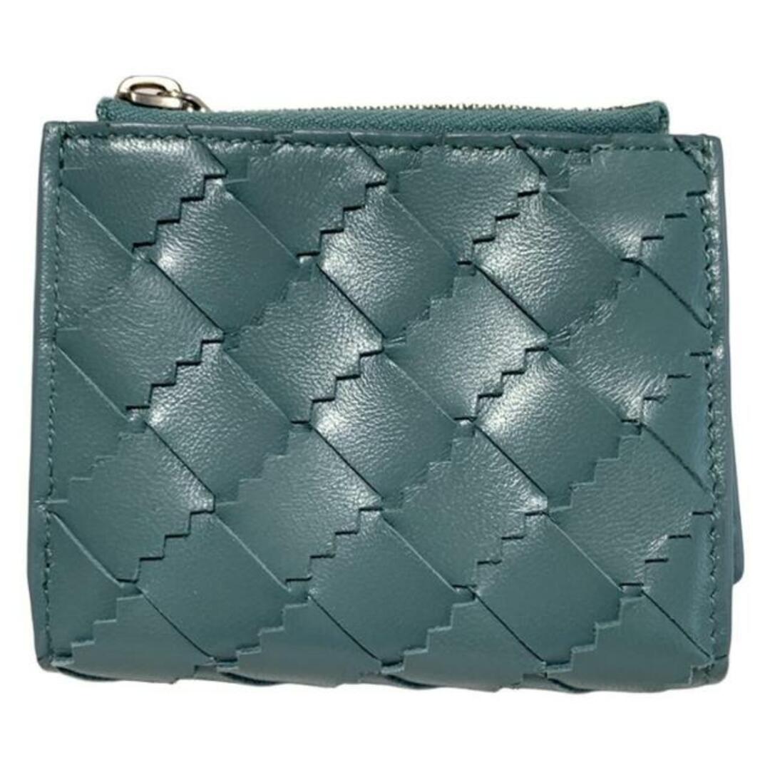 BOTTEGA VENETA - BOTTEGA VENETA(ボッテガヴェネタ) 3つ折り財布 イントレチャート ブルーグリーン レザー