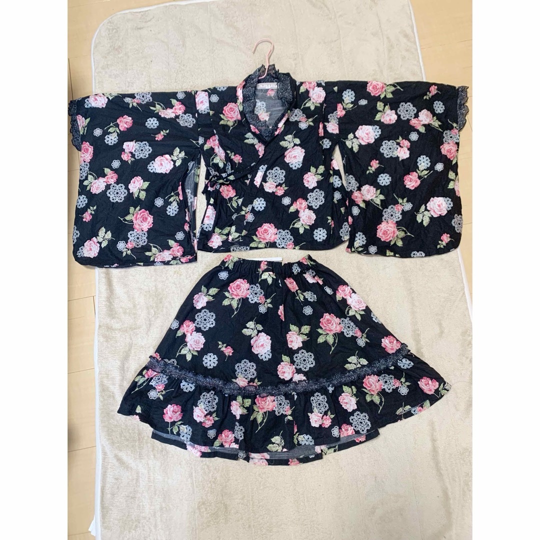 キッズ 浴衣 キッズ/ベビー/マタニティのキッズ服女の子用(90cm~)(甚平/浴衣)の商品写真