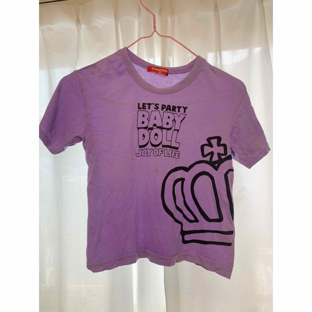 BABYDOLL(ベビードール)のBABY DOLL パープル Tシャツ キッズ/ベビー/マタニティのキッズ服男の子用(90cm~)(Tシャツ/カットソー)の商品写真