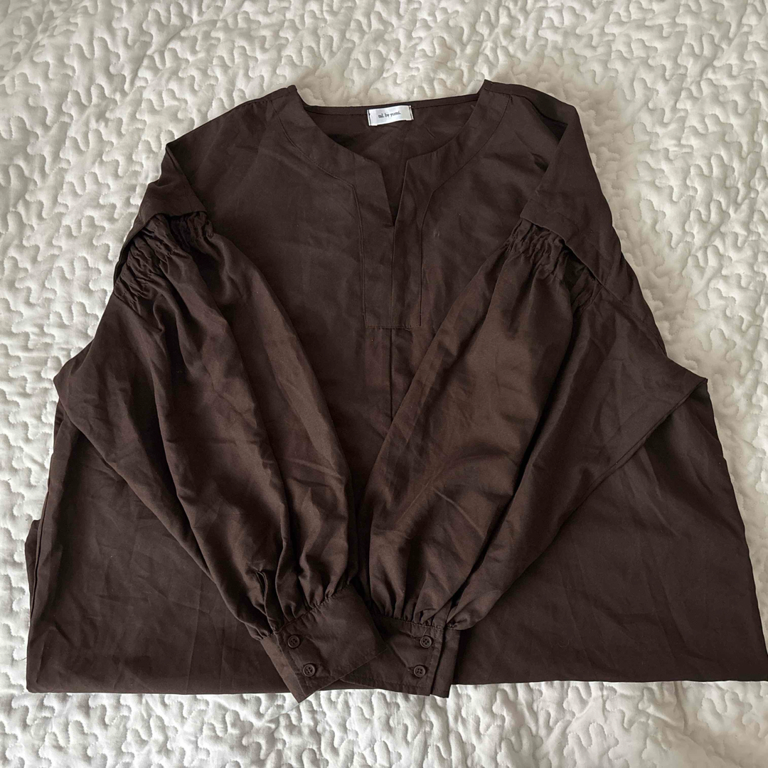 しまむら(シマムラ)のtal.by yumi 袖シャーリングブラウス レディースのトップス(シャツ/ブラウス(長袖/七分))の商品写真