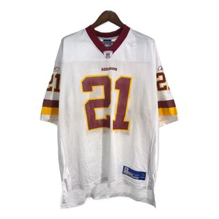 リーボック(Reebok)のReebok リーボック NFL ワシントン・コマンダース ユニフォーム プロチーム アメフト ホワイト(メンズ XL)中古 古着 U1450(その他)
