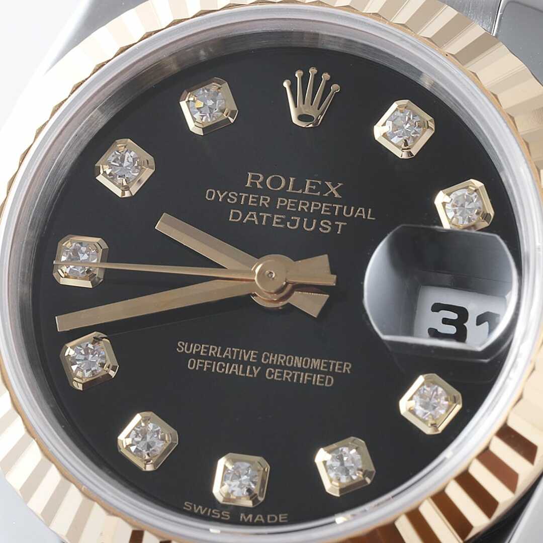 ROLEX ロレックス デイトジャスト 179173G 18YG/SS ブラック10PD