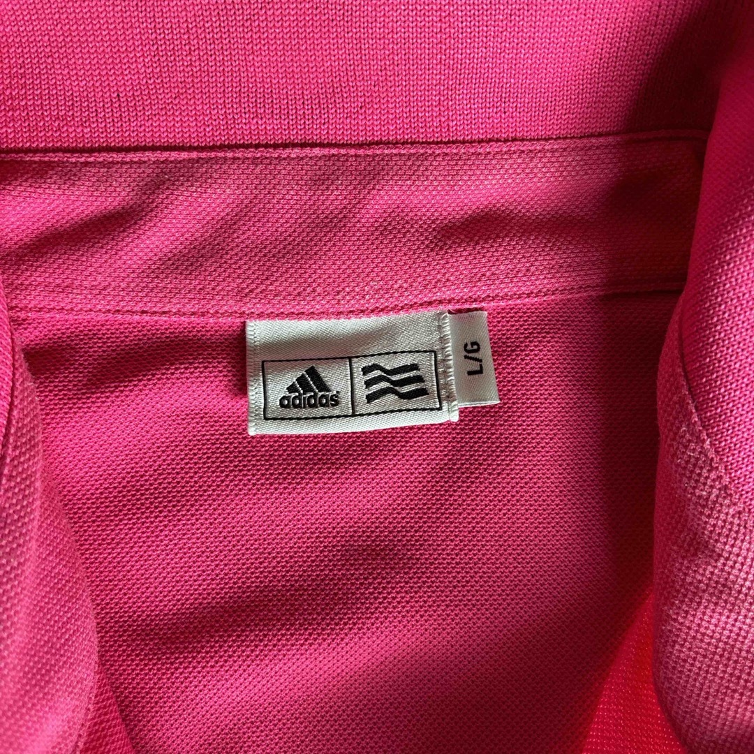 adidas(アディダス)のadidas ワッペン　ピンクポロシャツサイズＬ メンズのトップス(ポロシャツ)の商品写真