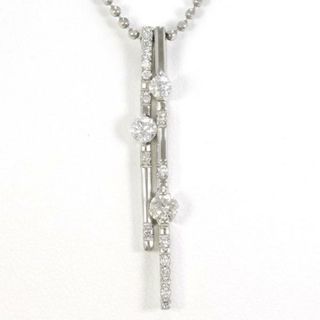 PT900 プラチナ PT850 ネックレス ダイヤ 0.56 カード鑑別書 総重量約9.6g 約45cm ジュエリー 中古 送料無料 新品同様 【中古】【あす楽】 ギフトラッピング無料(ネックレス)