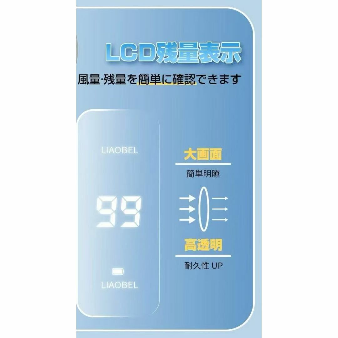 ハンディファン 大風量 静音 扇風機 携帯扇風機 6800mAh大容量 長時間 スマホ/家電/カメラの冷暖房/空調(扇風機)の商品写真