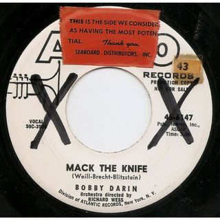 米7” Bobby Darin Mack The Knife 456147 ATCO Records プロモ /00080(その他)
