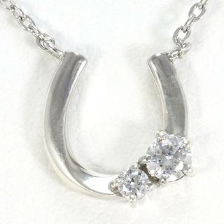 カナル4℃ シルバー ネックレス ジルコニア 総重量約1.2g 約40cm ジュエリー 中古 送料無料 新品同様 【中古】【あす楽】 ギフトラッピング無料(ネックレス)
