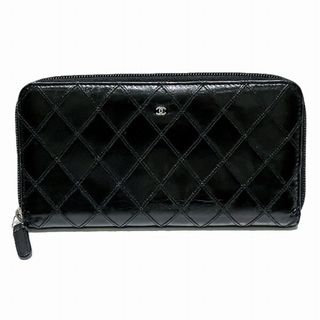 シャネル(CHANEL)のシャネル CHANEL マトラッセ ラウンドファスナー ブラック 13番台 長財布 レディース 送料無料 【中古】【あす楽】(財布)