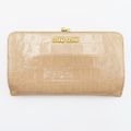 M05-k021 美品 miu miu ミュウミュウ クロコ型押し レザー がま口財布 ピンク