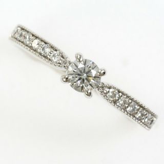 PT900 プラチナ リング 指輪 10号 ダイヤ 0.178 0.13 総重量約3.1g ジュエリー 中古 送料無料 新品同様 【中古】【あす楽】 ギフトラッピング無料(リング(指輪))