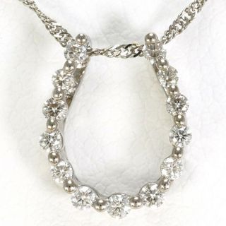 K18 18金 WG ホワイトゴールド ネックレス ダイヤ 0.14 総重量約1.4g 約40cm ジュエリー 中古 送料無料 新品同様 【中古】【あす楽】 ギフトラッピング無料(ネックレス)