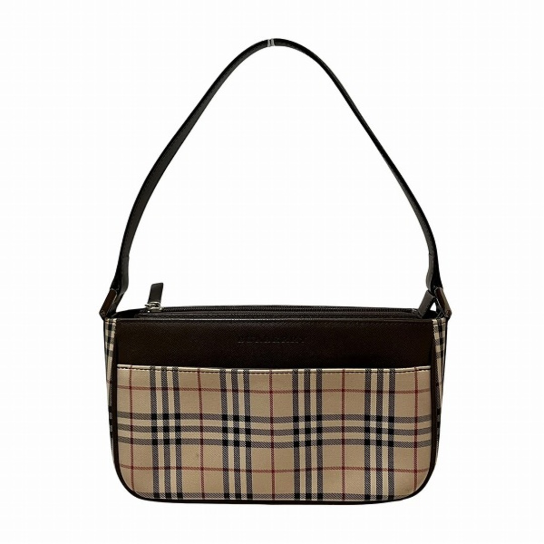 BURBERRY - バーバリー Burberry ノバチェック キャンバス×レザー バッグ ショルダーバッグ レディース 送料無料 【中古】【あす楽】
