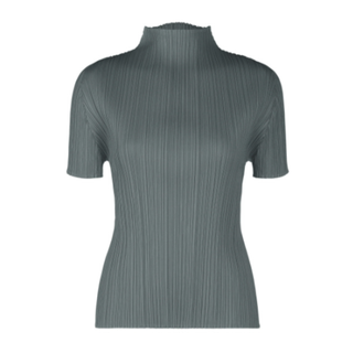 PLEATS PLEASE ISSEY MIYAKE ハイネック半袖トップ(Tシャツ(半袖/袖なし))