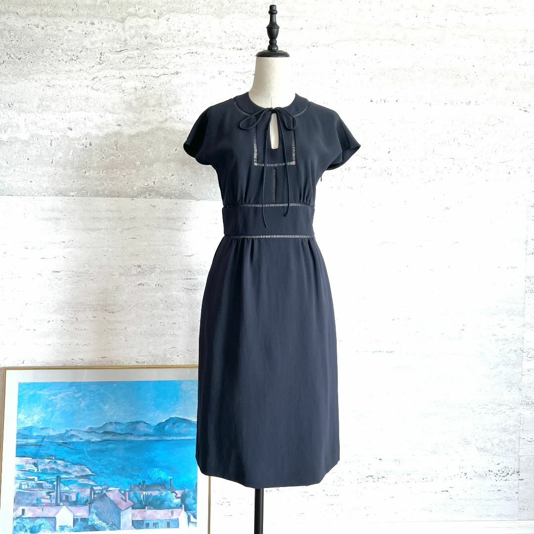 BOTTEGA VENETA - 美品★BOTTEGA VENETA★レース★キーネック★ワンピース