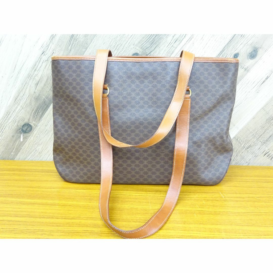 CELINE - 奈062/ CELINE セリーヌ マカダム PVC レザー トート