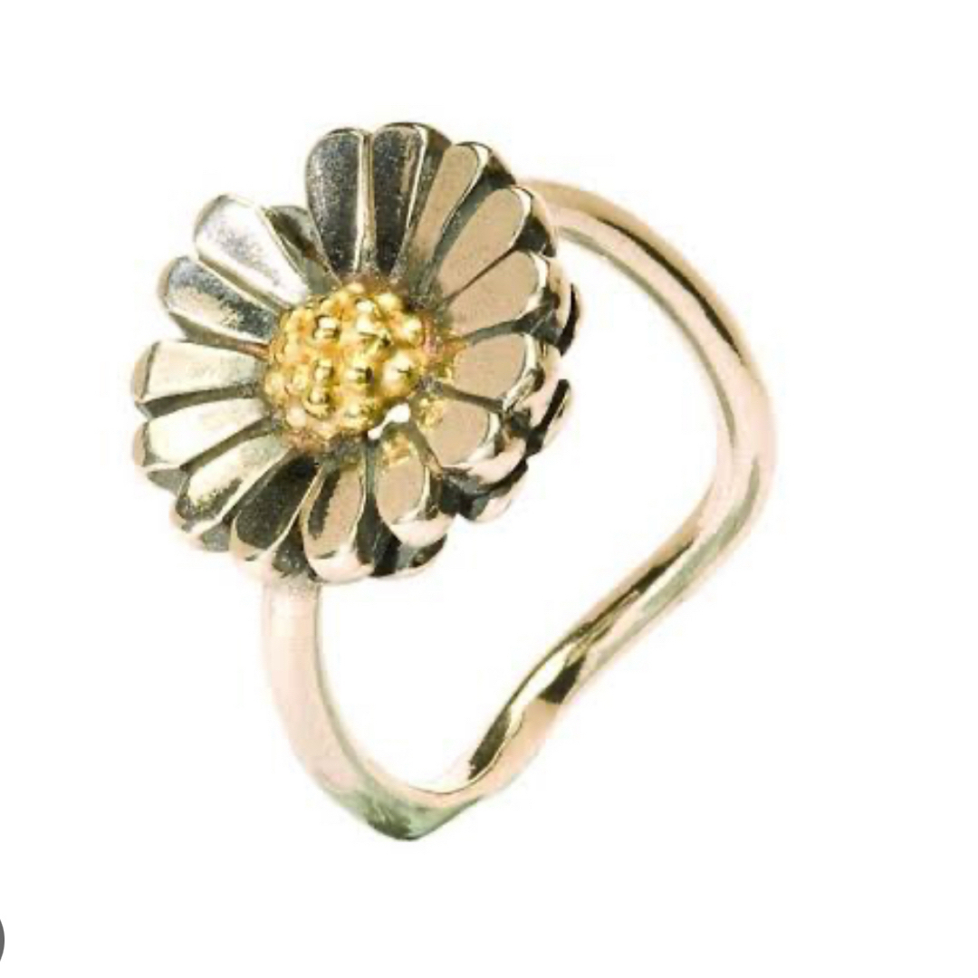 新品・未使用】トロールビーズ 指輪 デイジーリング ゴールド×シルバー  #51 レディースのアクセサリー(チャーム)の商品写真