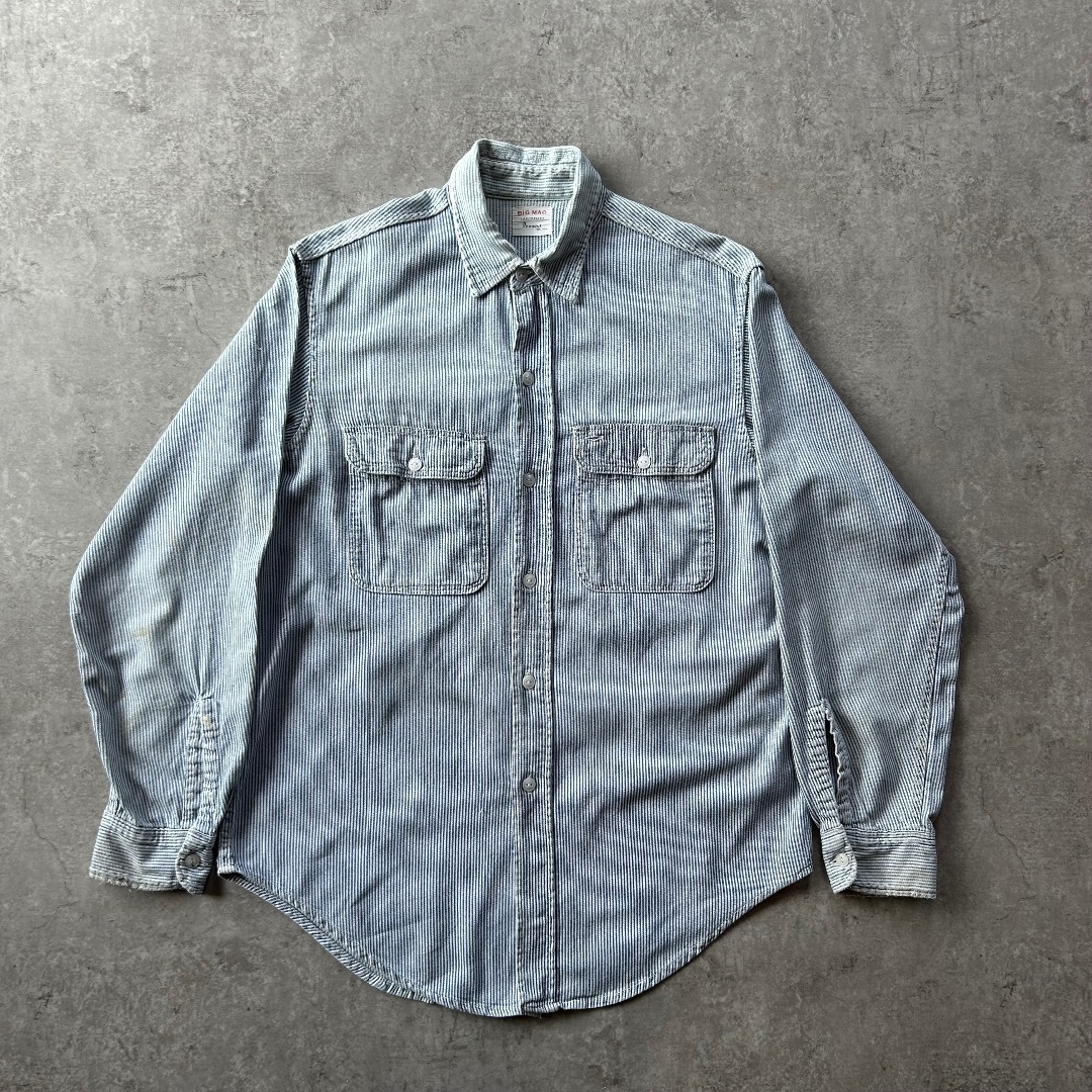 BIG MAC 60's ヒッコリーストライプ　2XL VINTAGE - 60s BIG MAC ヴィンテージヒッコリーシャツ USA製 M-L