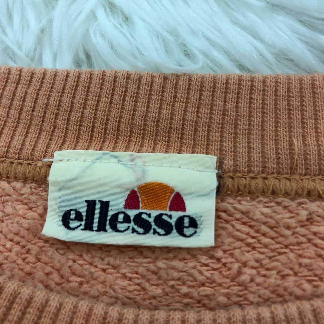 ellesse(エレッセ)の★ellesse★エレッセ トレーナー【L】日本製 綿 胸元ロゴ オレンジ レディースのトップス(トレーナー/スウェット)の商品写真
