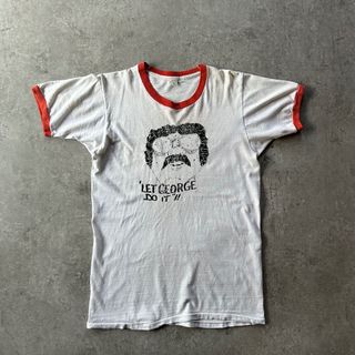 スクリーンスターズ(SCREEN STARS)の70s ユニオンアンダーウェア リンガーtシャツ USA製 L メッセージt(Tシャツ/カットソー(半袖/袖なし))