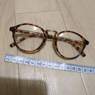 USED べっ甲みたいなフレーム伊達メガネ(サングラス/メガネ)