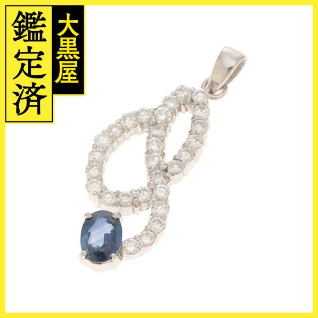 ノンブランドジュエリー トップ PT900プラチナ/サファイヤ1.140/ダイヤモンド1.28ct 【472】