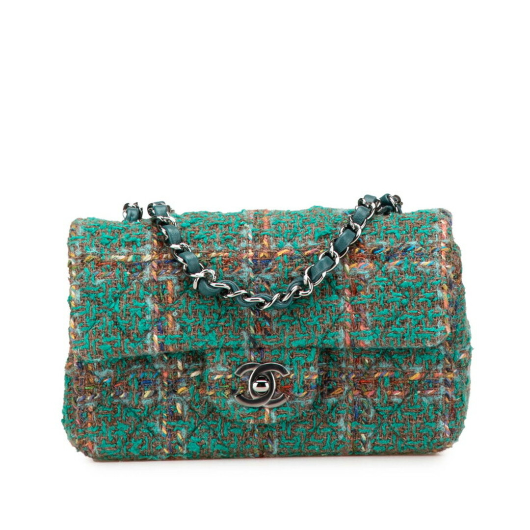 CHANEL - 美品 シャネル マトラッセ20 ココマーク シルバー金具 チェーン ショルダーバッグ ツイード レディース CHANEL 【243-08579】