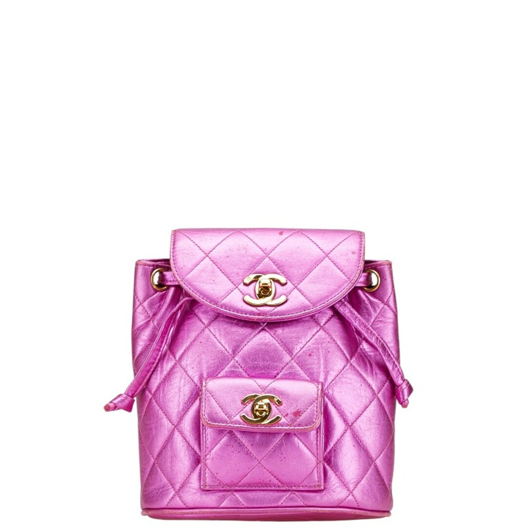 CHANEL - シャネル マトラッセ ココマーク ゴールド金具 チェーン リュック バックパック ラムスキン レディース CHANEL 【243-09831】