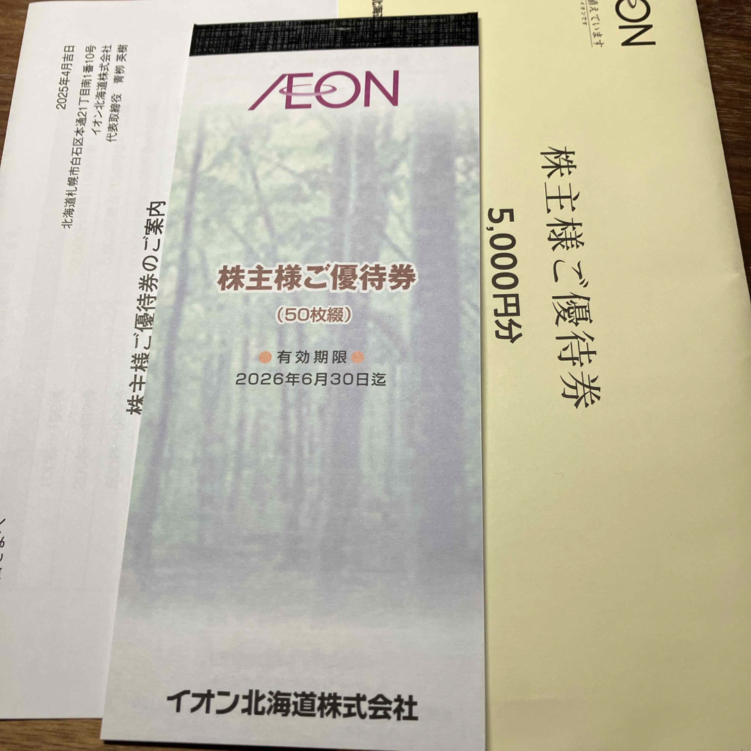 イオン北海道優待券 チケットの優待券/割引券(ショッピング)の商品写真