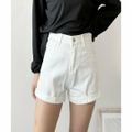 【ホワイト】【XL】【Dewlily】デニム風ショートパンツ