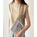 【ベージュ】【L】【Amulet】フレンチスリーブカットソー