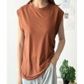 【ブラウン】【XL】【Amulet】フレンチスリーブカットソー
