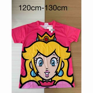 未使用USJ スーパーマリオ　ピーチ姫 Tシャツ 女の子半袖120cm130cm(Tシャツ/カットソー)