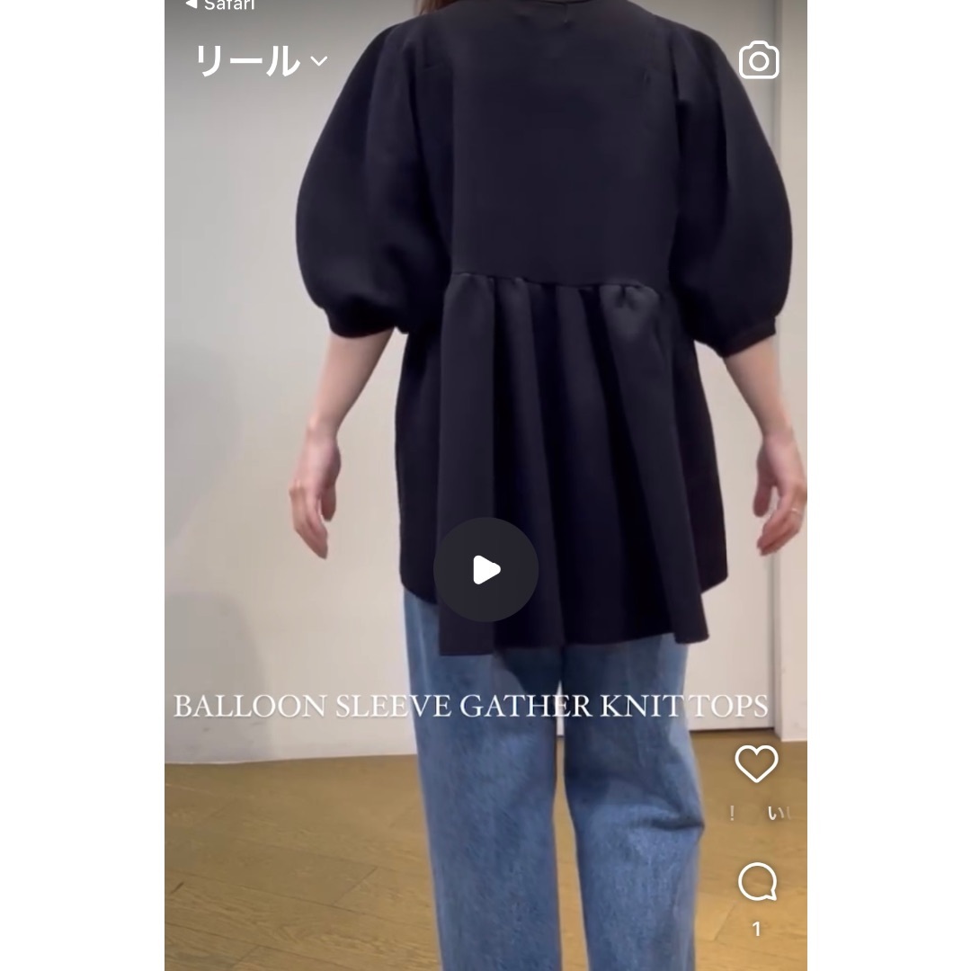 CLANE - 正規品 CLANE BALLOON SLEEVE GATHER KNIT TOPの通販 by