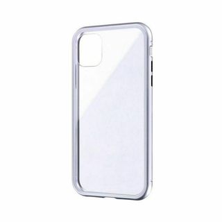 新品 iPhone11 画面保護 アルミケース シルバー 銀 スマホケース 携帯(iPhoneケース)