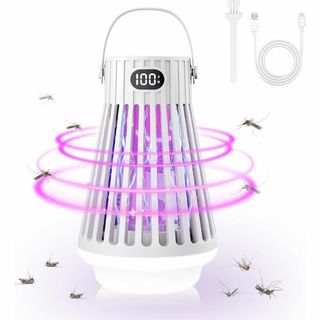 電撃殺虫器【2025年夏革新版&薬剤不用·光源誘引·電撃駆除】コバエ取り(日用品/生活雑貨)