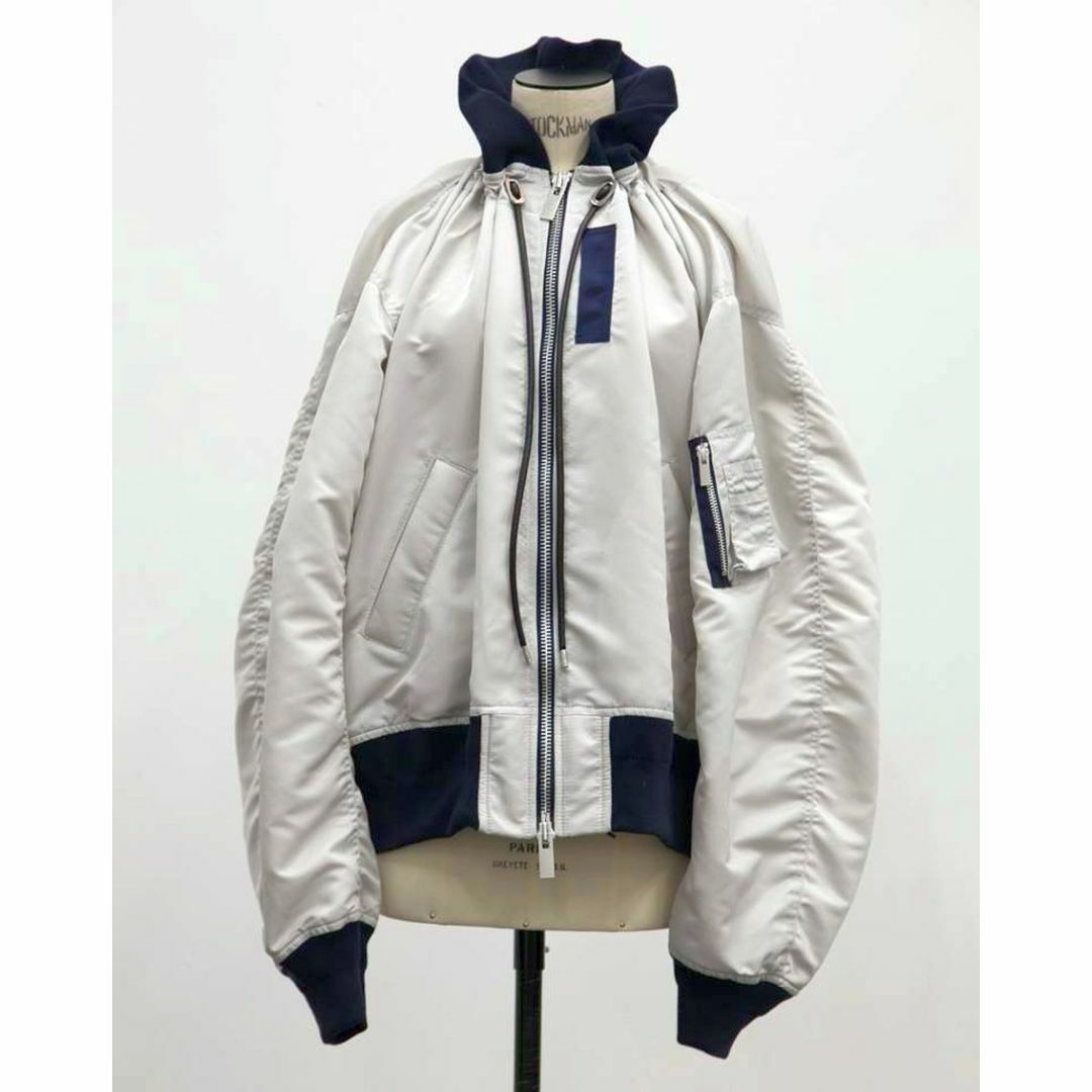 sacai - 入手困難☆sacaiサカイ☆定10万ホワイトMA-1ジャケット
