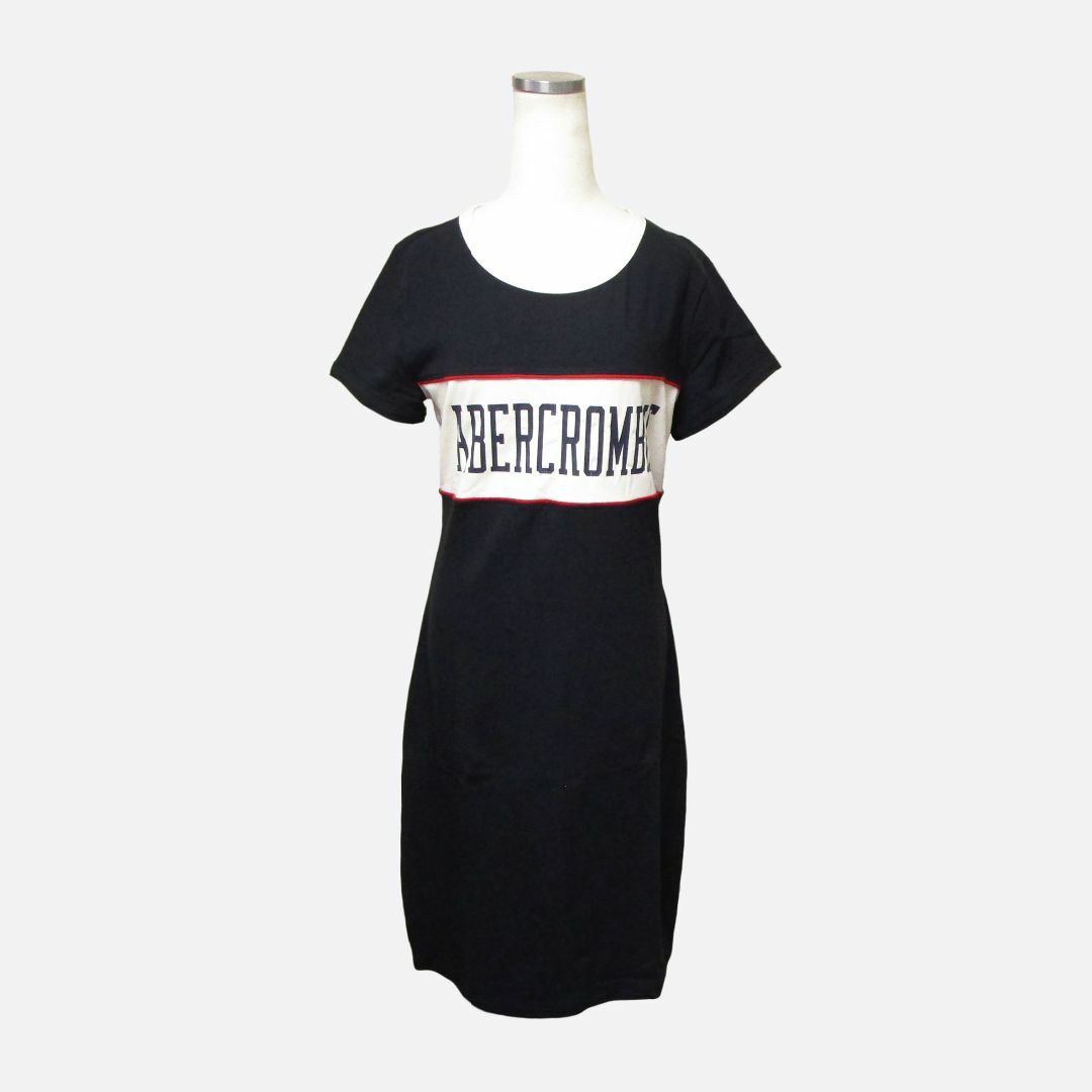 Abercrombie&Fitch - ★新品★アバクロンビー&フィッチ★ロゴプリント半袖ワンピース (Black/M)