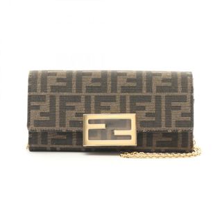 フェンディ(FENDI)のフェンディ FENDI ズッカ ショルダーバッグ バッグ キャンバス レザー レディース ブラウン系 8M0365A98PF0A6E 【新品】(ショルダーバッグ)
