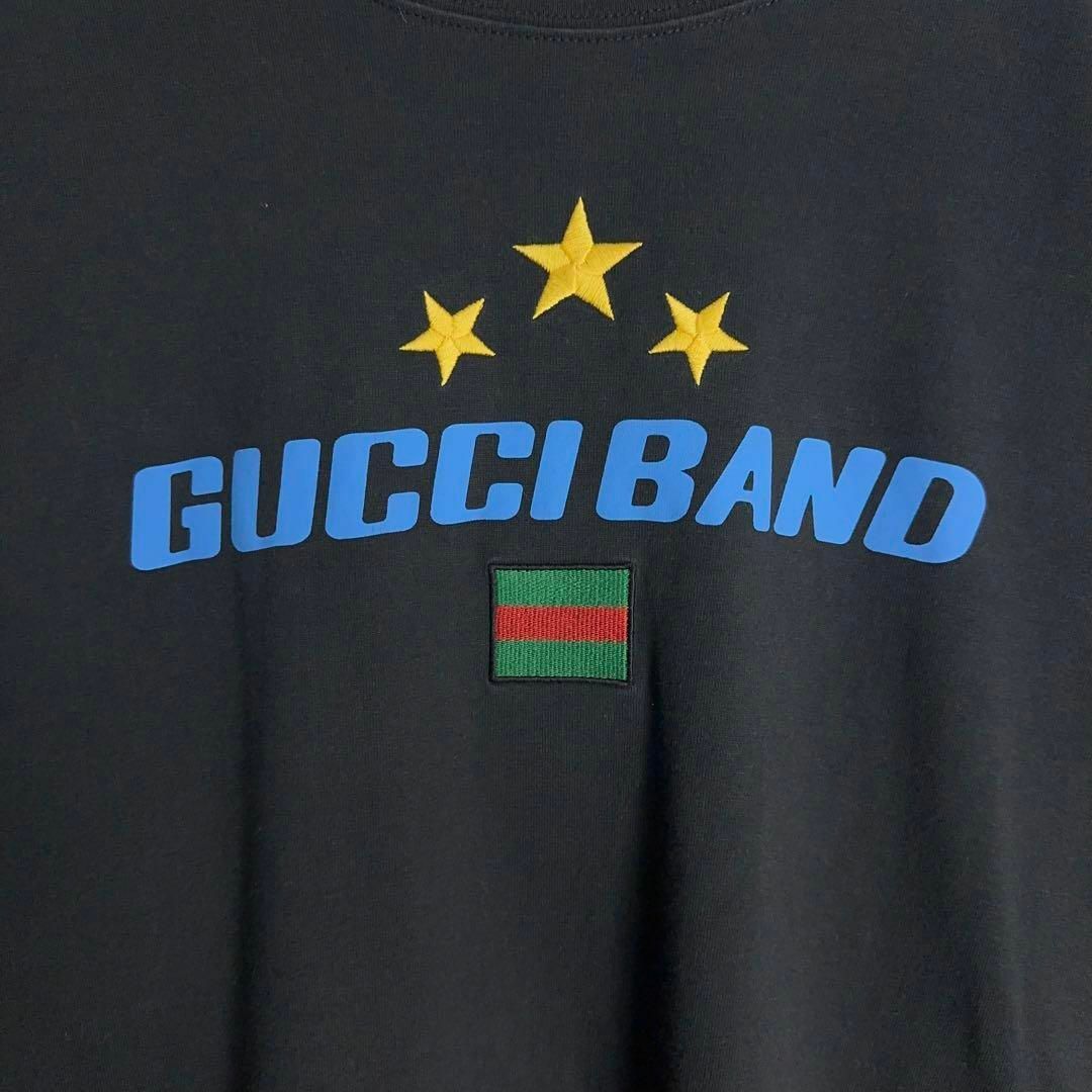 11157【美品・2XLサイズ】グッチ☆刺繍ロゴビッグサイズ黒tシャツ GUCCI - 11157【美品・2XLサイズ】グッチ☆刺繍ロゴビッグサイズ