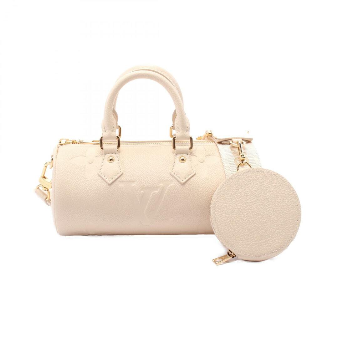 LOUIS VUITTON - ルイ・ヴィトン LOUIS VUITTON パピヨンBB ハンドバッグ バッグ レザー モノグラム・アンプラント レディース アイボリー系 M45994 【中古】