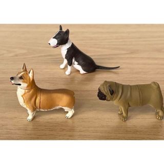 【新品】レトロ　犬の置物(3つ)(置物)