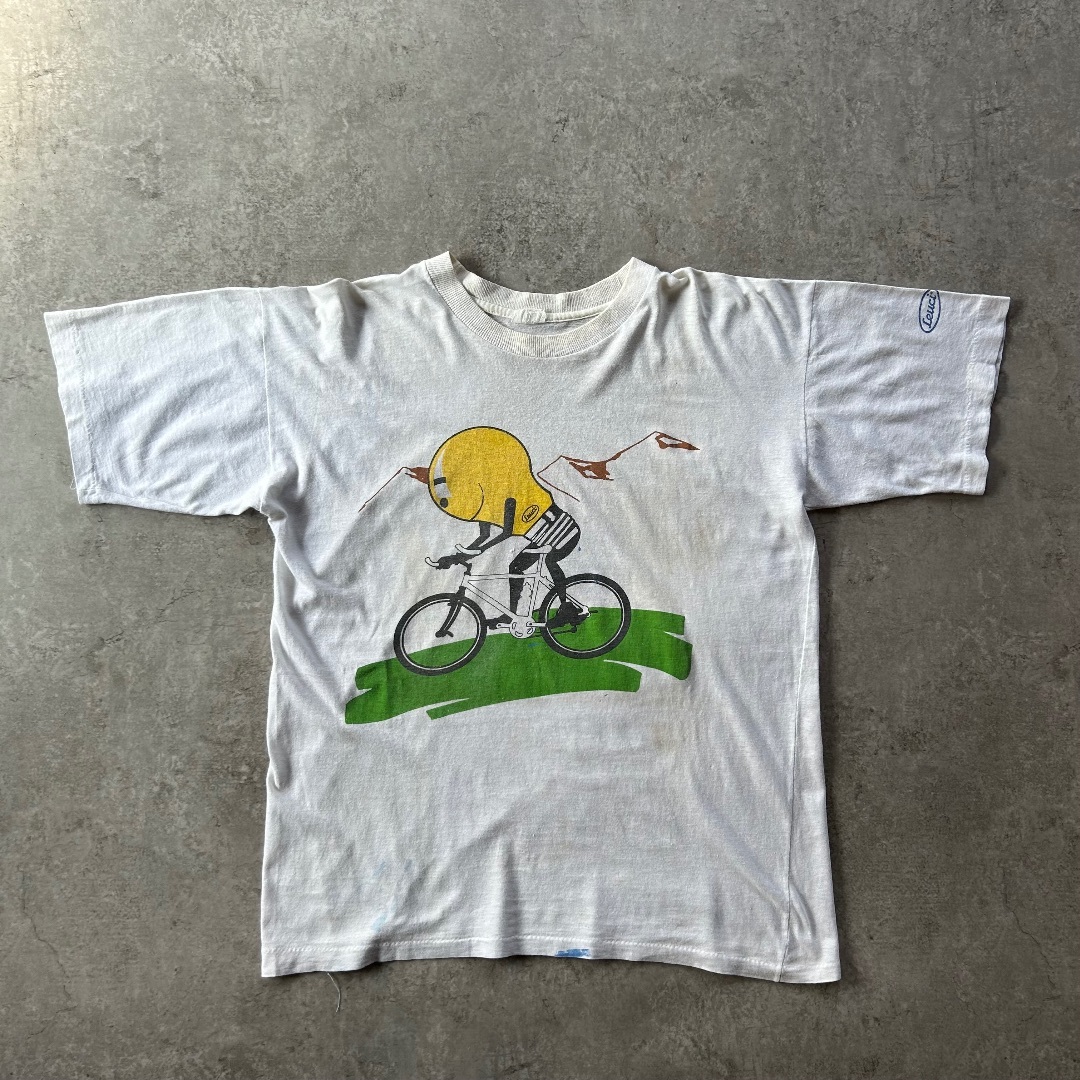 VINTAGE - 80s leuci ルーシ 企業tシャツ ホワイト L相当