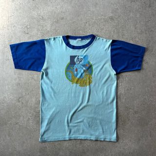 ヴィンテージ(VINTAGE)の70s80s hp ヒューレットパッカード 企業tシャツ USA製 ブルー L(Tシャツ/カットソー(半袖/袖なし))